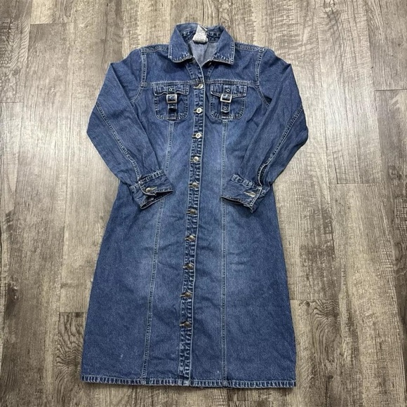 Faded Glory Dresses & Skirts - Vintage Y2K Faded Glory denim buckle dress